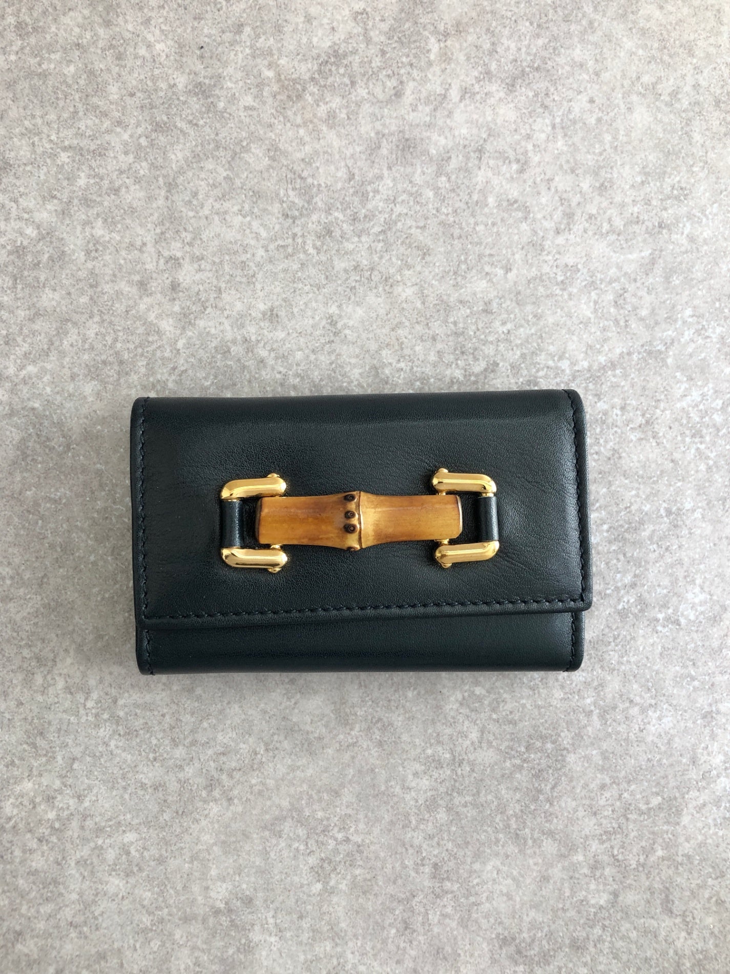 GUCCI Bamboo Key Case Black Vintage gzeecz