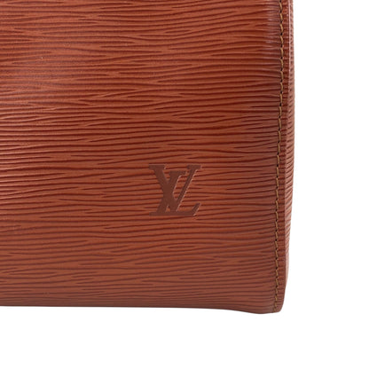 LOUIS VUITTON Epi Small Boston bag Handbag Brown Vintage 4i3rer