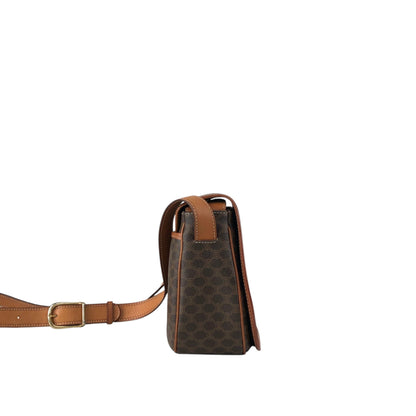 CELINE Macadam Blason Shoulder bag Brown Vintage 6pmbjw
