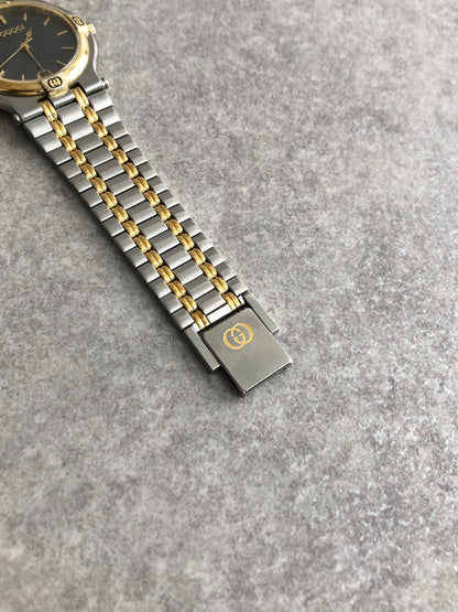 GUCCI Logo  Watch Silver×Gold 9000M Vintage devypm