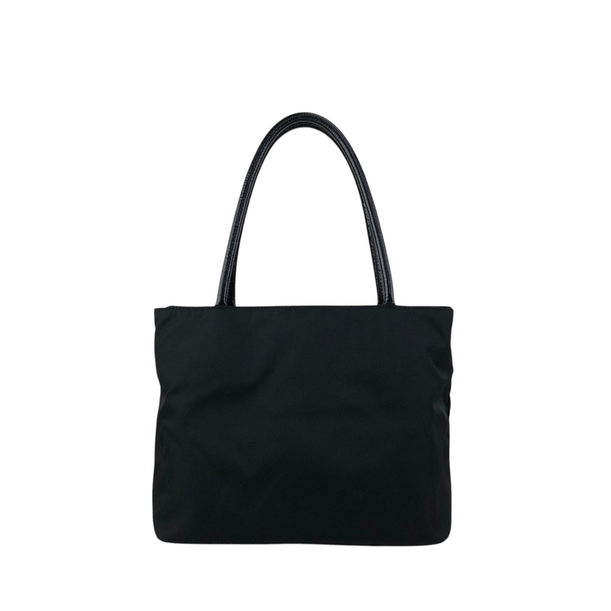 PRADA Tessuto Triangle Logo Totebag Black Vintage 3j825h