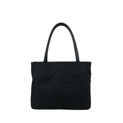 PRADA Tessuto Triangle Logo Totebag Black Vintage 3j825h