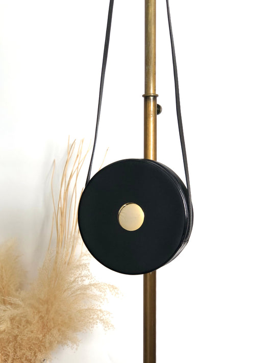 Yves Saint Laurent Round Shoulder bag Black Vintage xtejxv