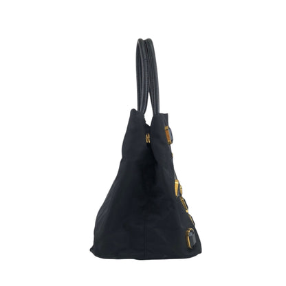 PRADA Logo Shoulder bag Totebag Black Vintage autmuy