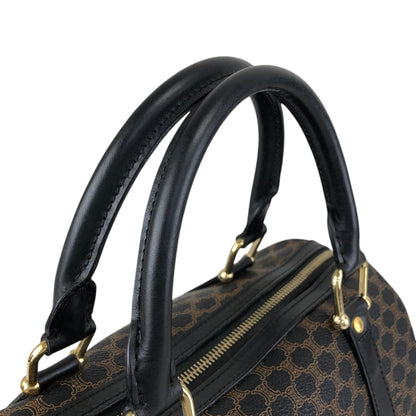 CELINE Macadam Blason Two-way Small Boston bag Shoulder bag Black Vintage anvhd8