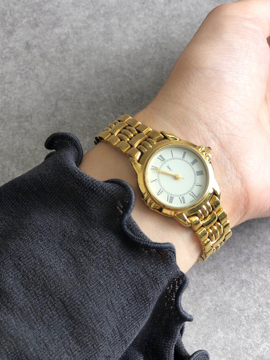 Yves Saint Laurent Quartz Watch Gold 601948 Vintage vfcdc4