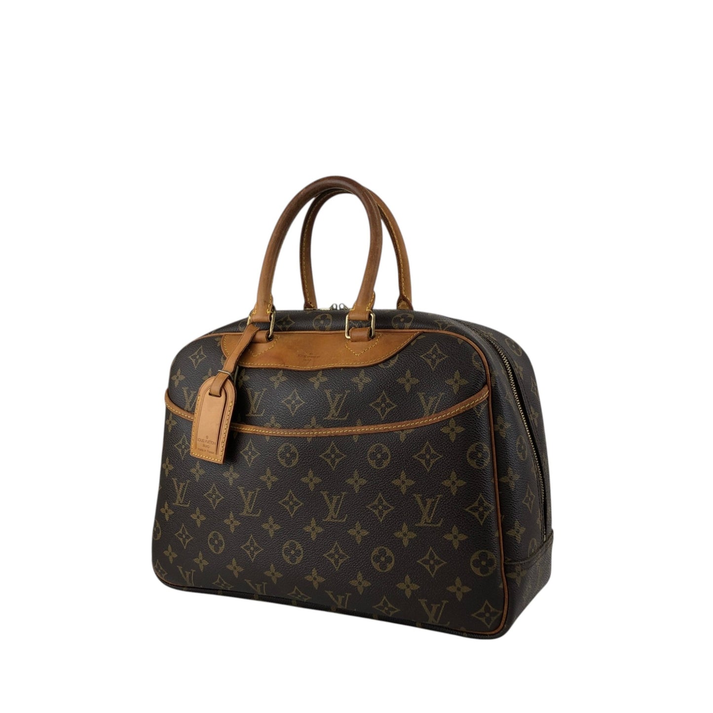LOUIS VUITTON Monogram Handbag Brown Vintage bwp3ix