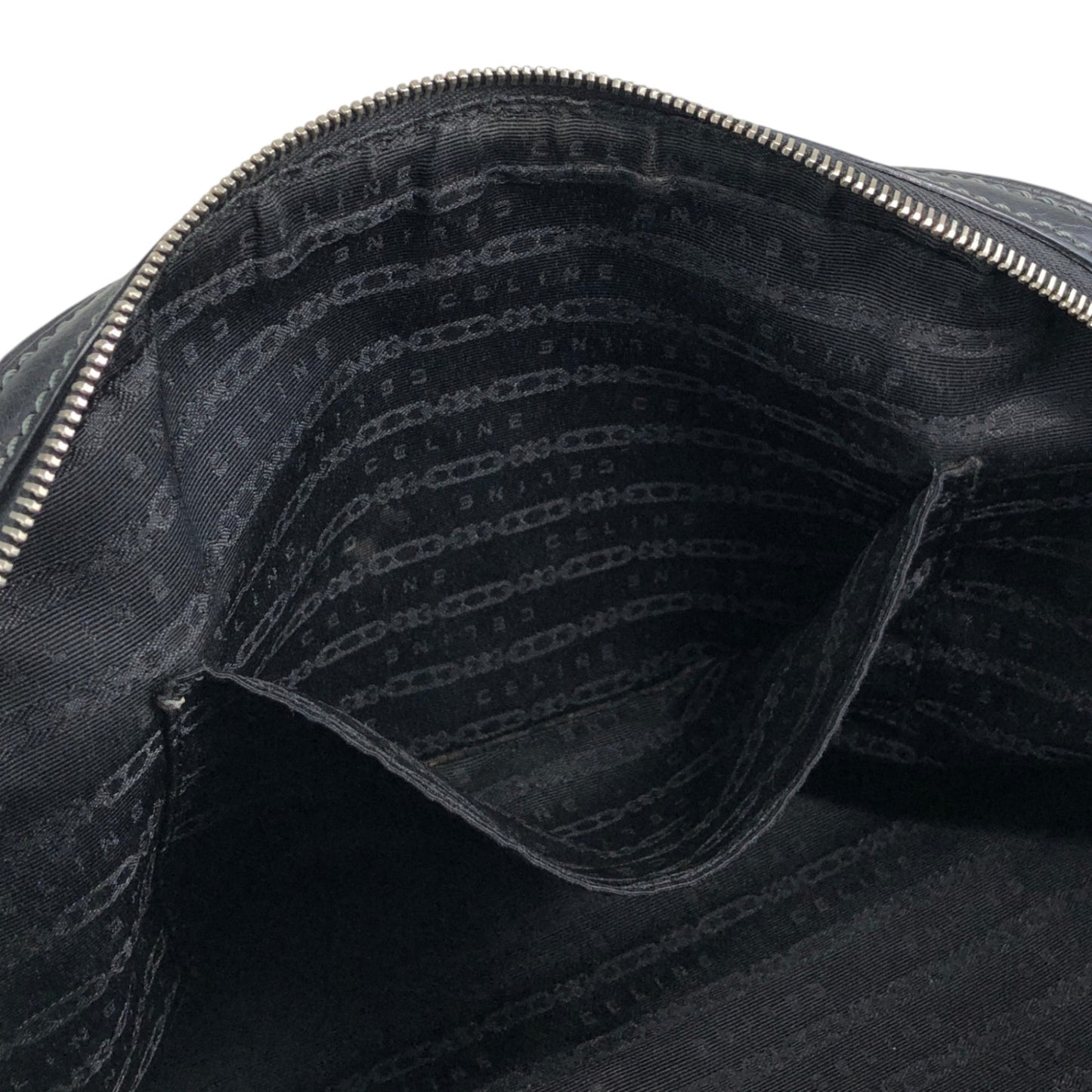 CELINE Logo Small Boston bag Handbag Black Vintage gh4sw6