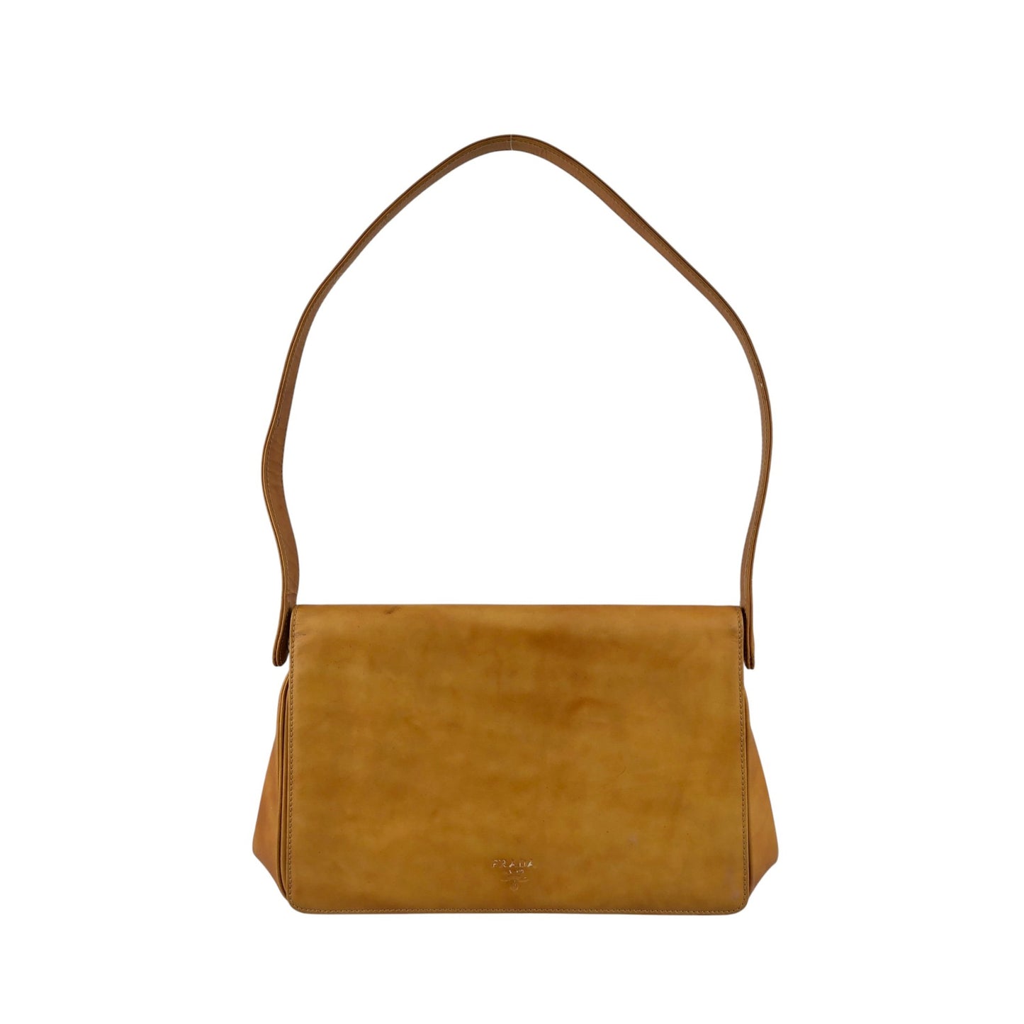 PRADA Logo Shoulder bag Orange Vintage j4ytxn