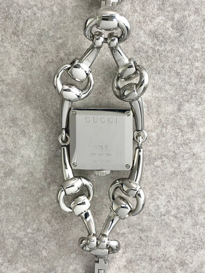 GUCCI Quartz Watch Silver116.3 Vintage irjv3i