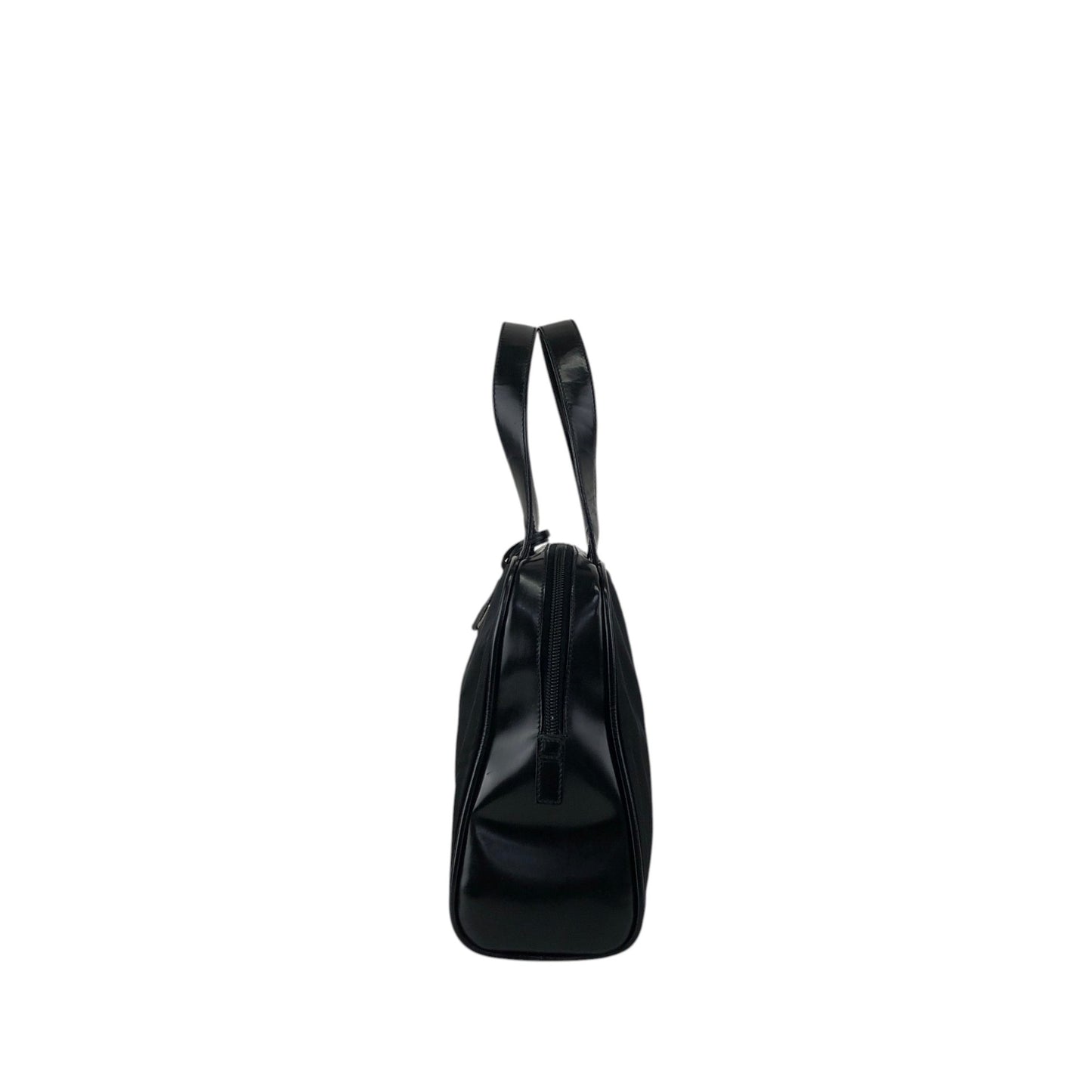 PRADA Tessuto Triangle Logo Handbag Black Vintage 3er6ru
