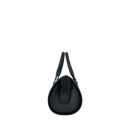 BURBERRY Logo Handbag Black Vintage 6vdsyy