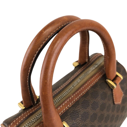 CELINE Macadam Two-way Handbag Shoulder bag Brown Vintage mncvkw