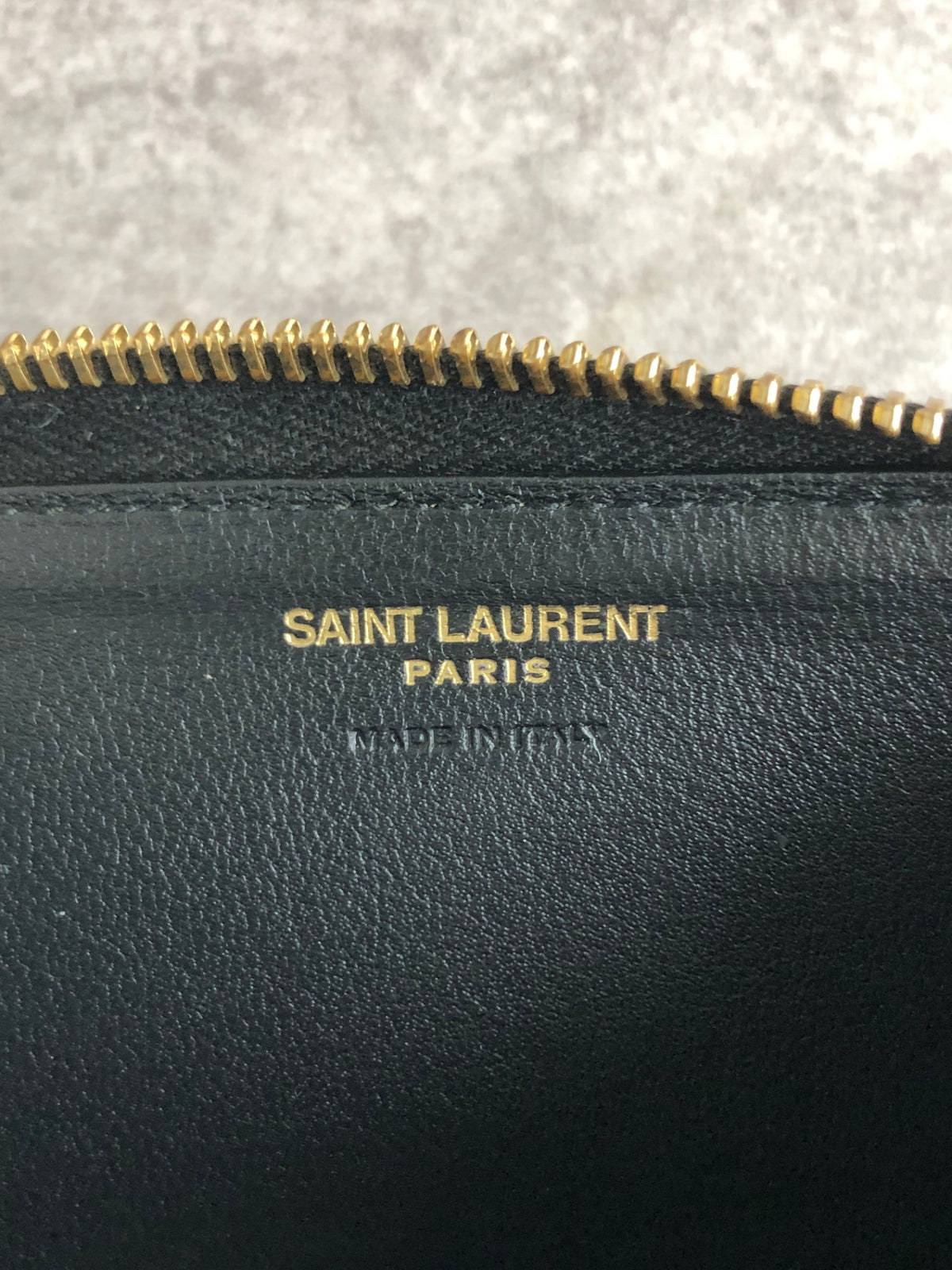 Yves Saint Laurent YSL Logo Coin Purse Black Vintage 3ra84p