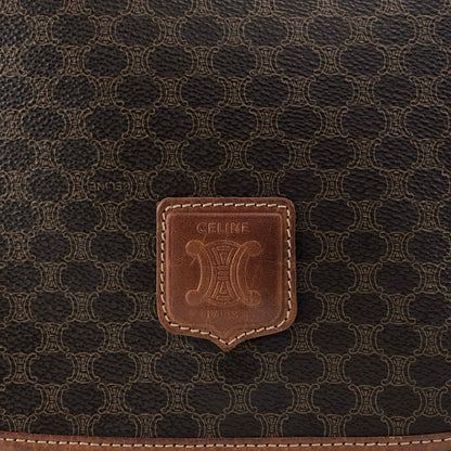 CELINE Macadam Blason Shoulder bag Brown Vintage t248x8