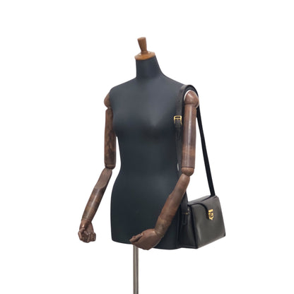 CELINE Blason Shoulder bag Black Vintage jvmcjz