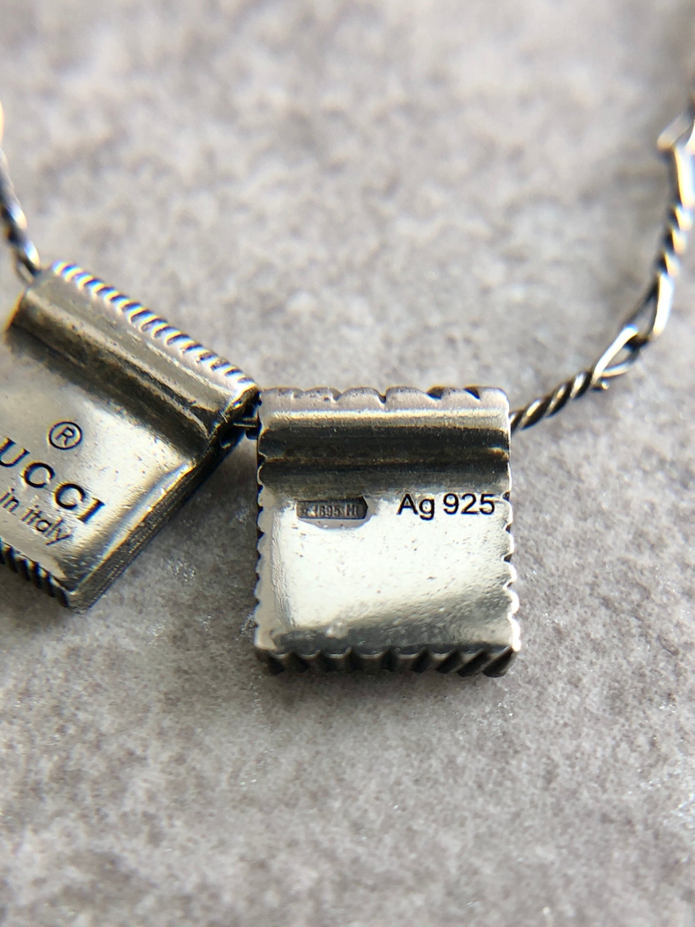 GUCCI Interlocking SILVER925 Necklace Silver Vintage 6uwnjy