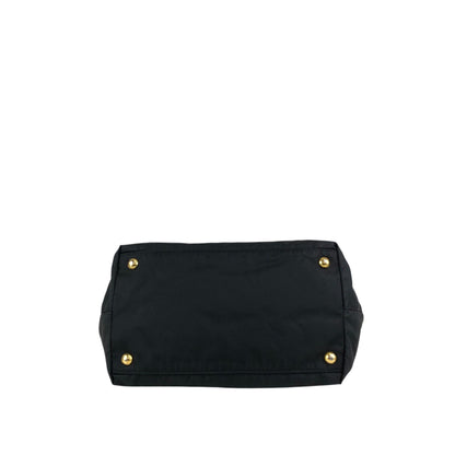 PRADA Tessuto Triangle Logo Two-way Handbag Shoulder bag Black Vintage 2krwdw