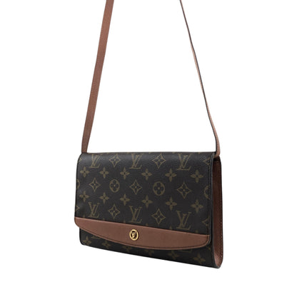 LOUIS VUITTON Monogram Shoulder bag Brown Vintage yz6dcp