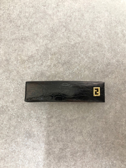 FENDI Logo Barrette Black Vintage u68diu
