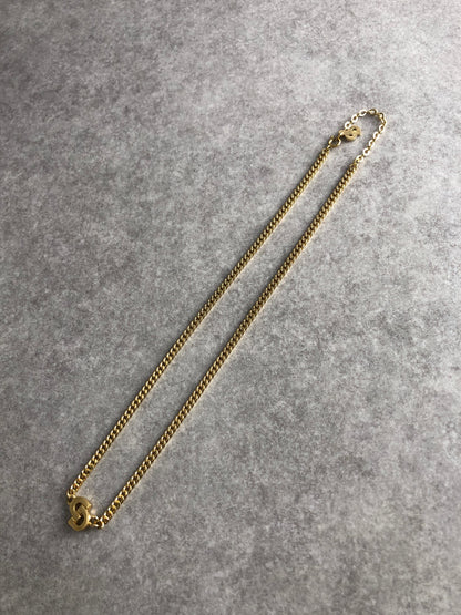 Christian Dior CD Logo Motif Necklace Gold Vintage 6xzyi7