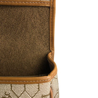 Christian Dior Honeycomb Pattern Handbag Beige Vintage 64sff4