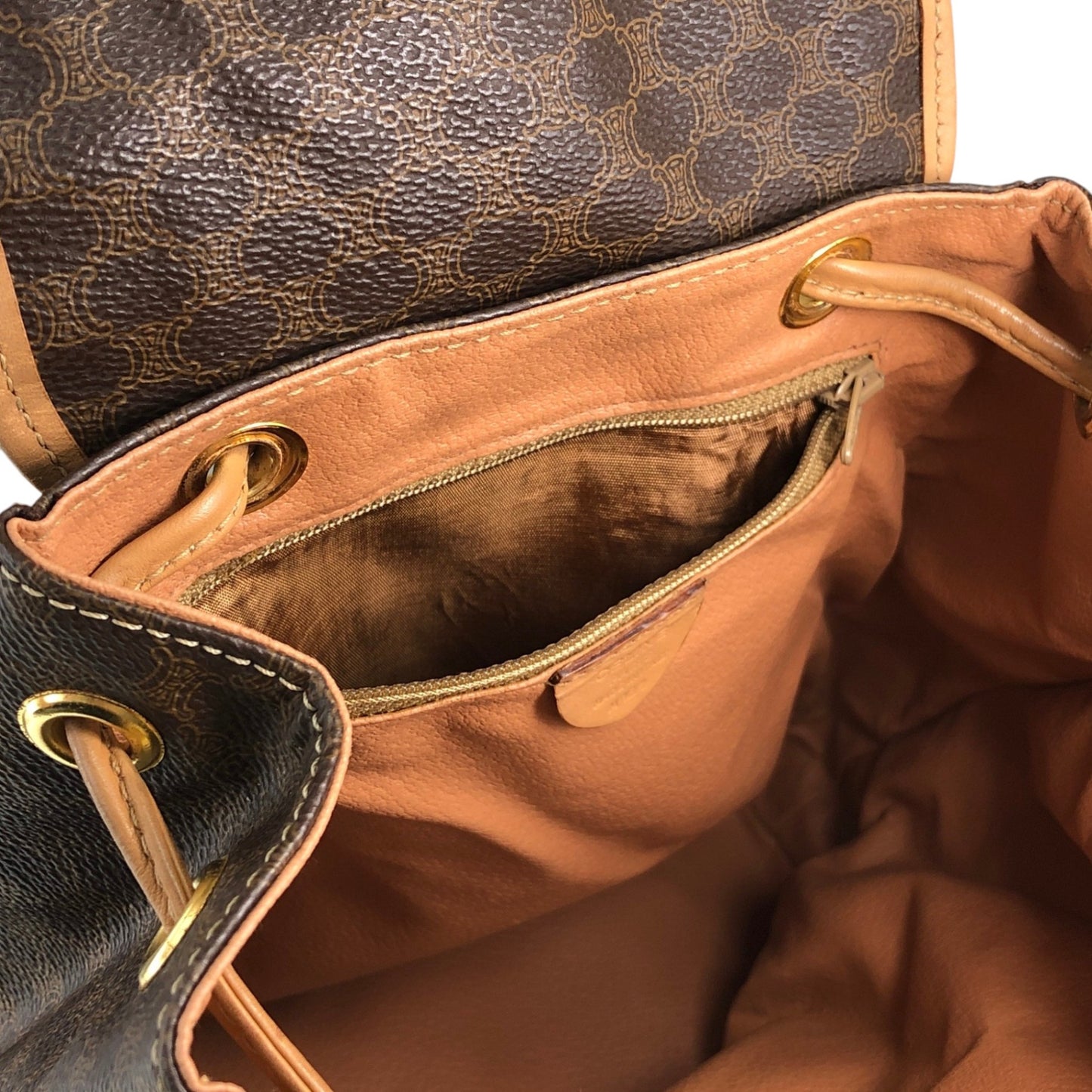 CELINE Macadam Gancini Backpack Brown Vintage sgrzzt