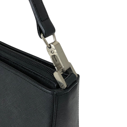 BURBERRY Logo Shoulder bag Black Vintage 6af2tn