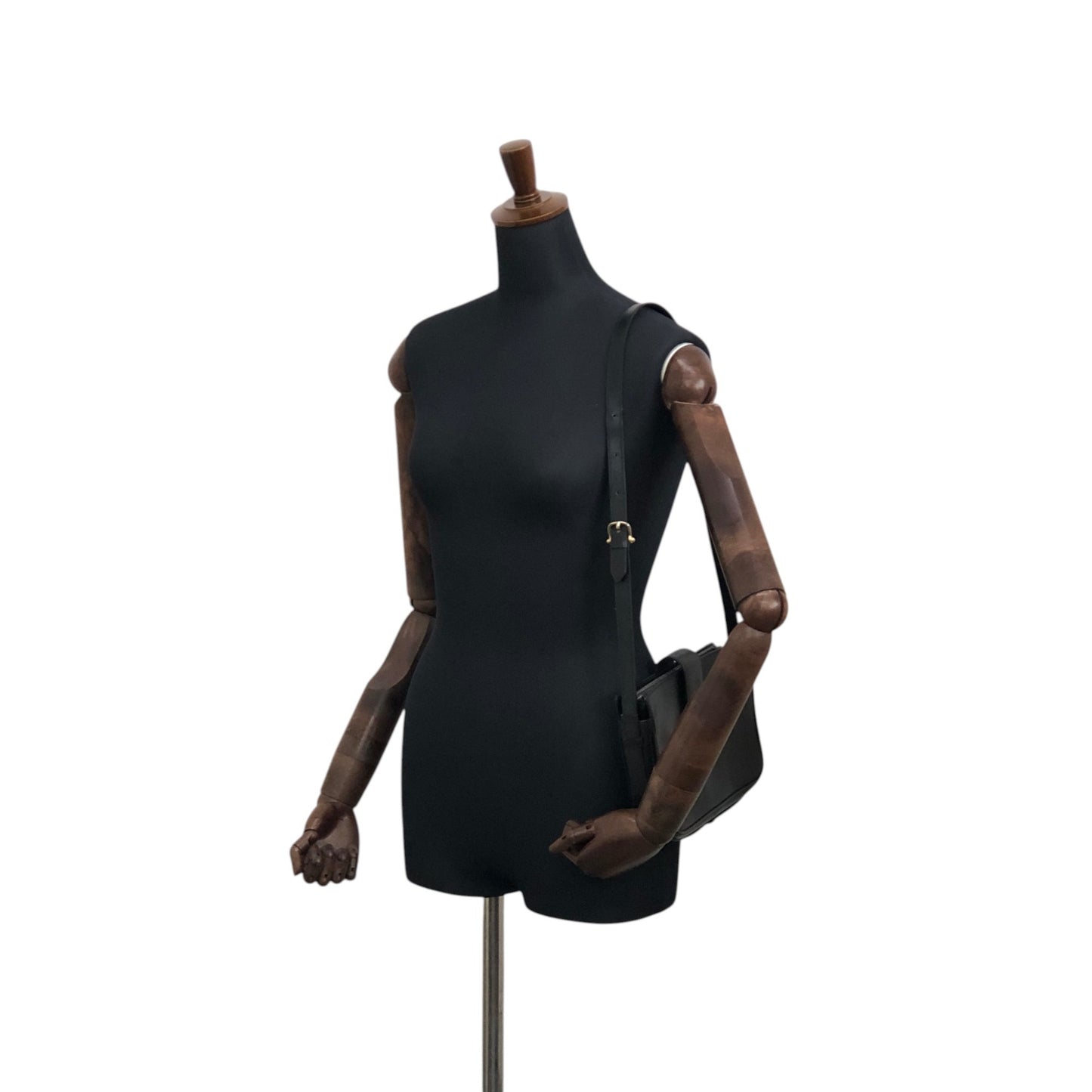 CELINE Triomphe Shoulder bag Black Vintage 5bs5ri