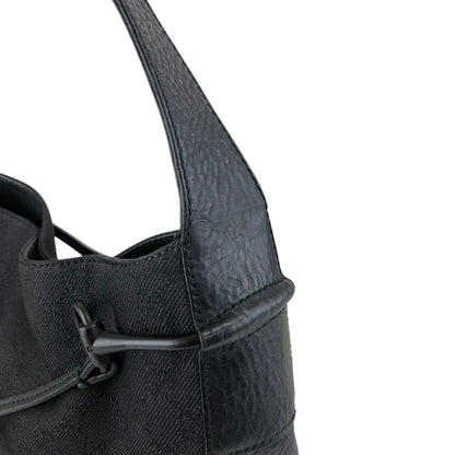 GUCCI GG Canvas Horse Bit Shoulder bag Black Vintage h5tsed