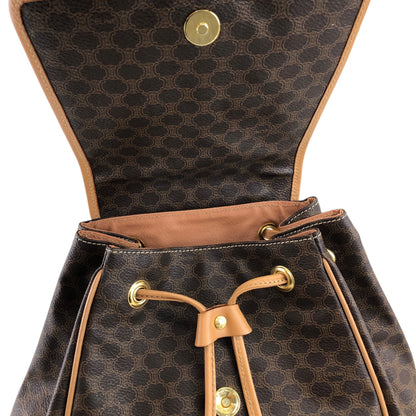 CELINE Macadam Gancini Backpack Brown Vintage x8u3v3