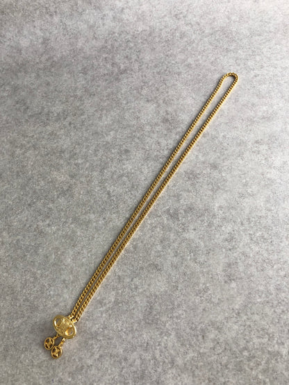 CELINE Triomphe Necklace Gold Vintage 2arrnh