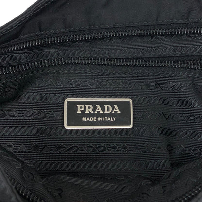 PRADA Tessuto Triangle Logo Shoulder bag Black Vintage jvmtz8
