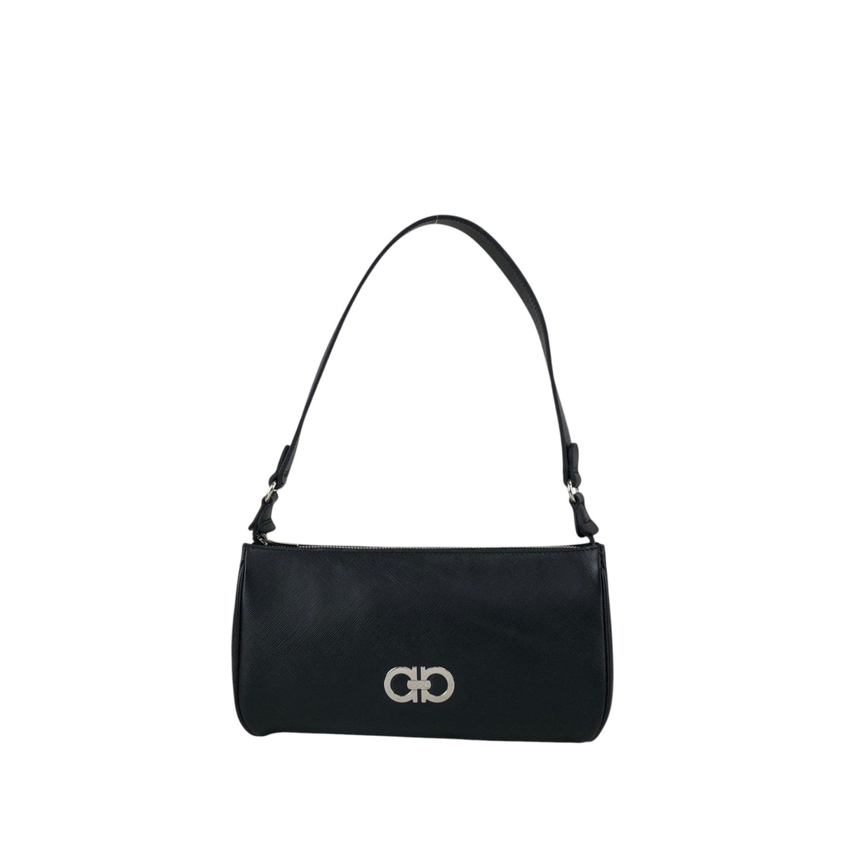 Salvatore Ferragamo Gancini Shoulder bag Black Vintage 52xyvd