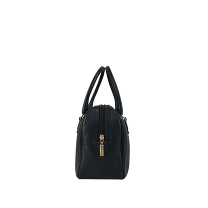BURBERRY Logo Small Boston bag Handbag Black Vintage ny3hki