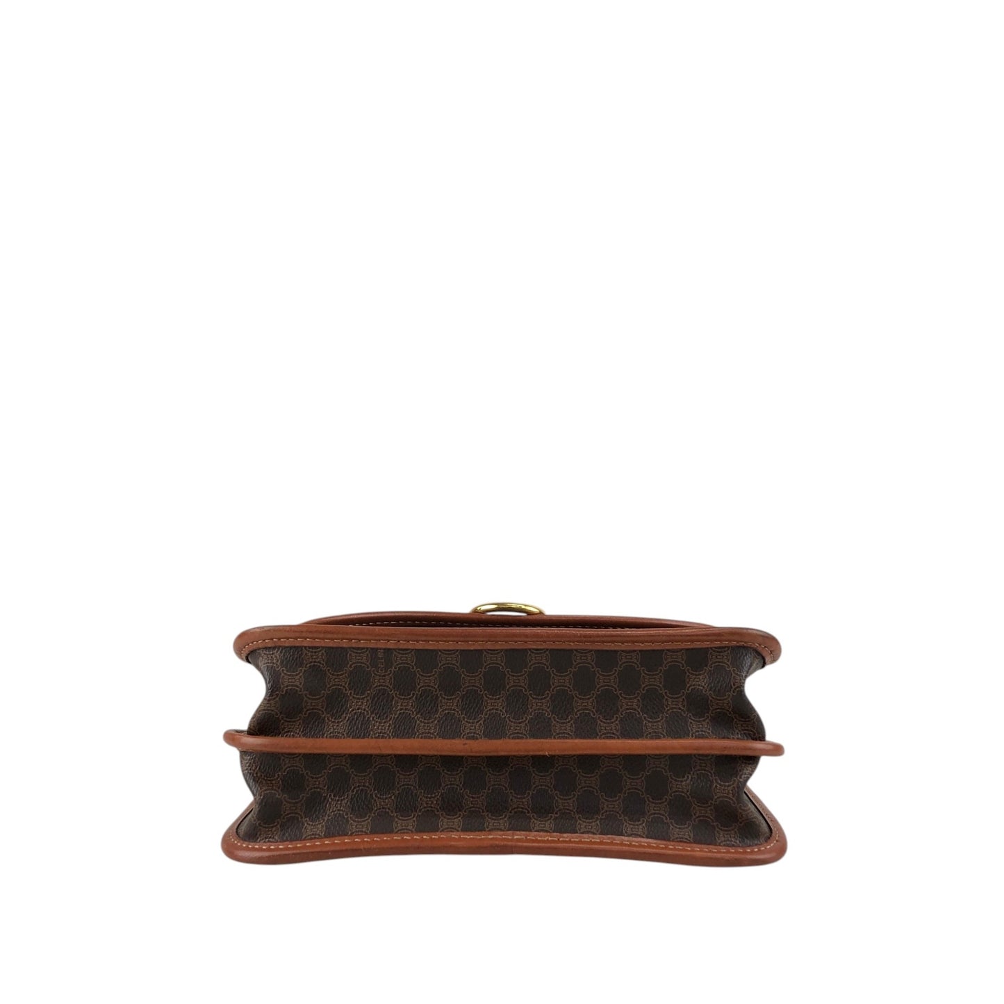 CELINE Macadam Gancini Shoulder bag Brown Vintage dkdrvy