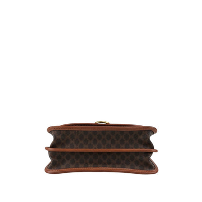 CELINE Macadam Gancini Shoulder bag Brown Vintage dkdrvy