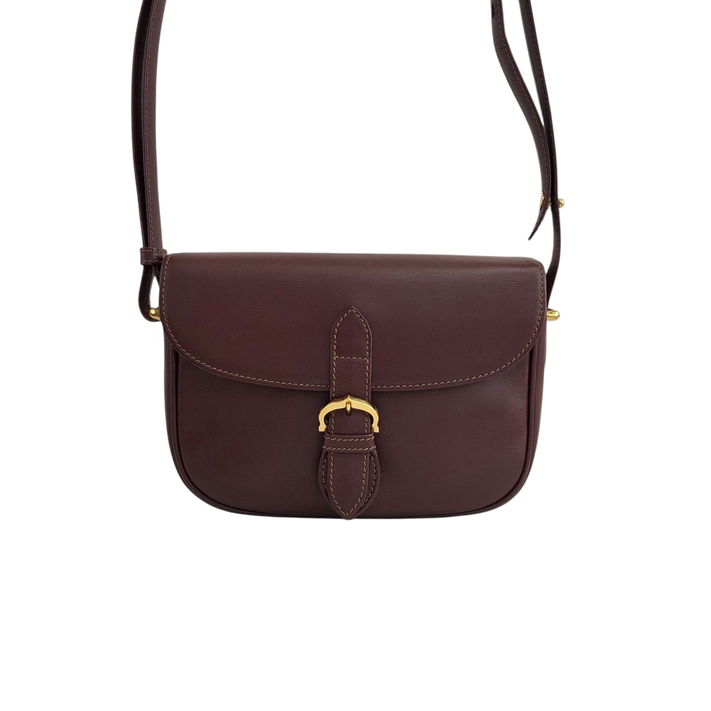 Cartier Front Buckle Shoulder bag Bordeaux Vintage vtcync