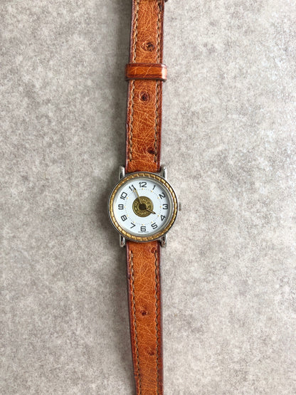 HERMES Serie Watch Brown Vintage pjrfdw