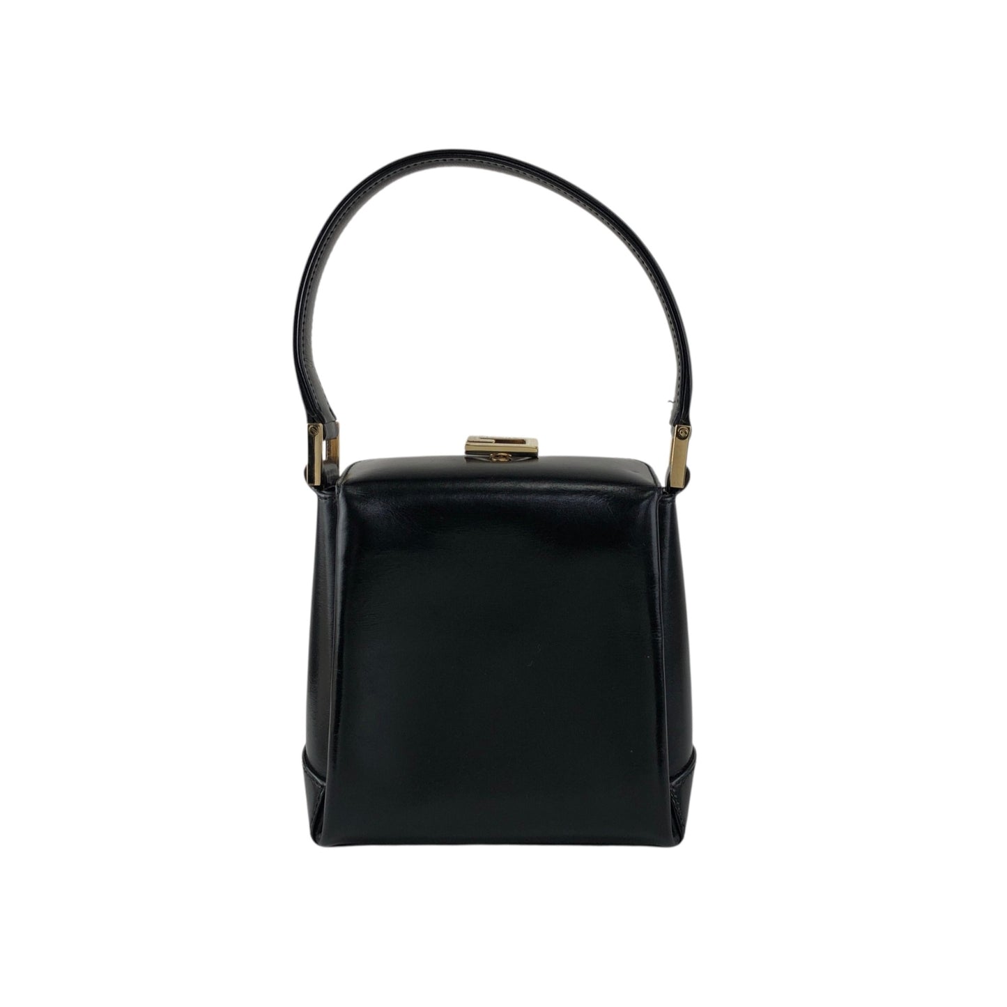 GUCCI Logo Small Handbag Black Vintage xwdrnw
