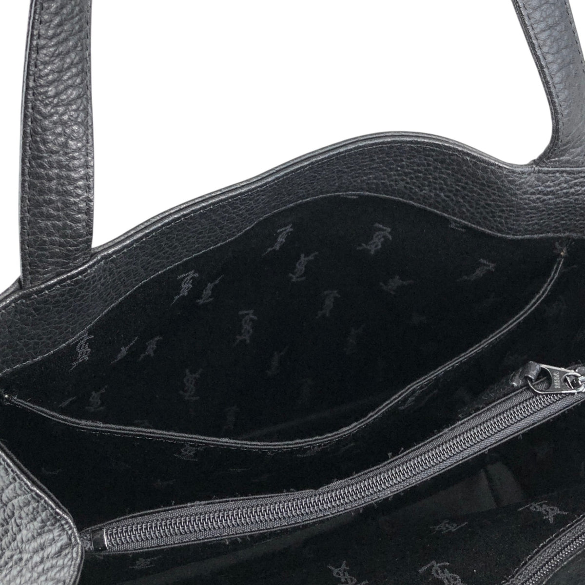 Yves Saint Laurent Logo Handbag Black Vintage zcepw5