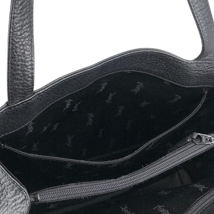 Yves Saint Laurent Logo Handbag Black Vintage zcepw5