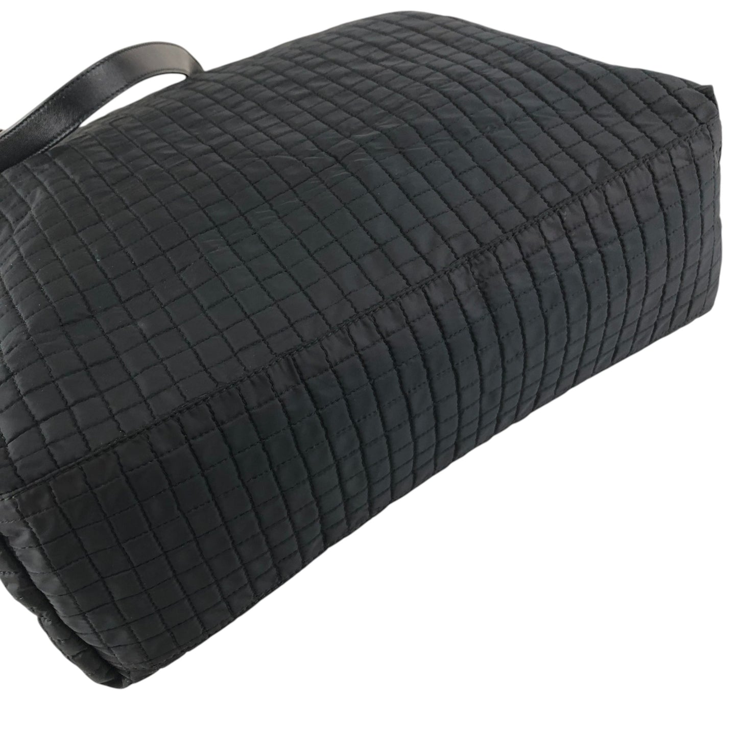 PRADA Triangle Logo Handbag Black Vintage vjh8nj