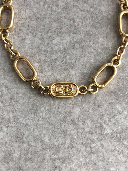Christian Dior CD Logo Bracelet Gold Vintage y4mdib