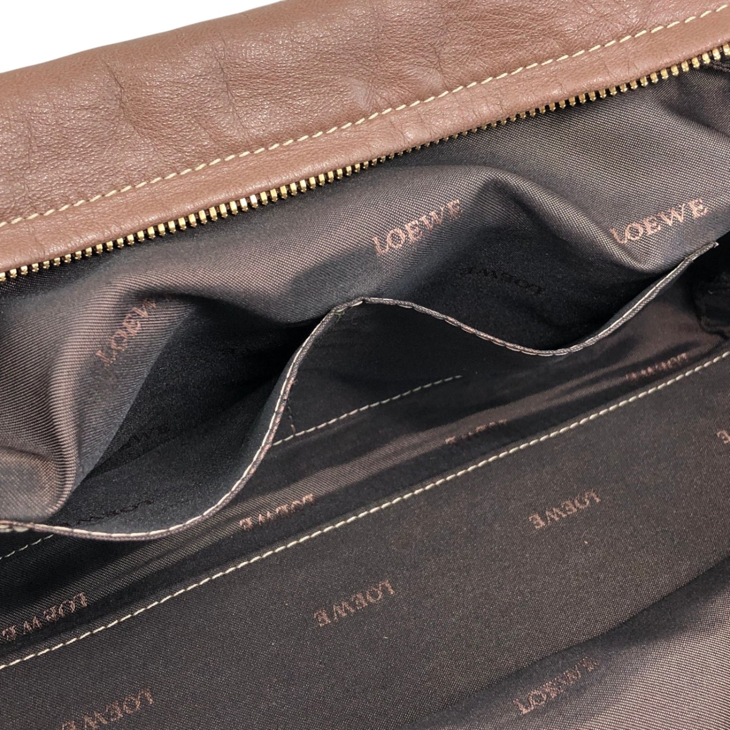 LOEWE Amazona28 Anagram Handbag Boston bag Brown Vintage f75cvh