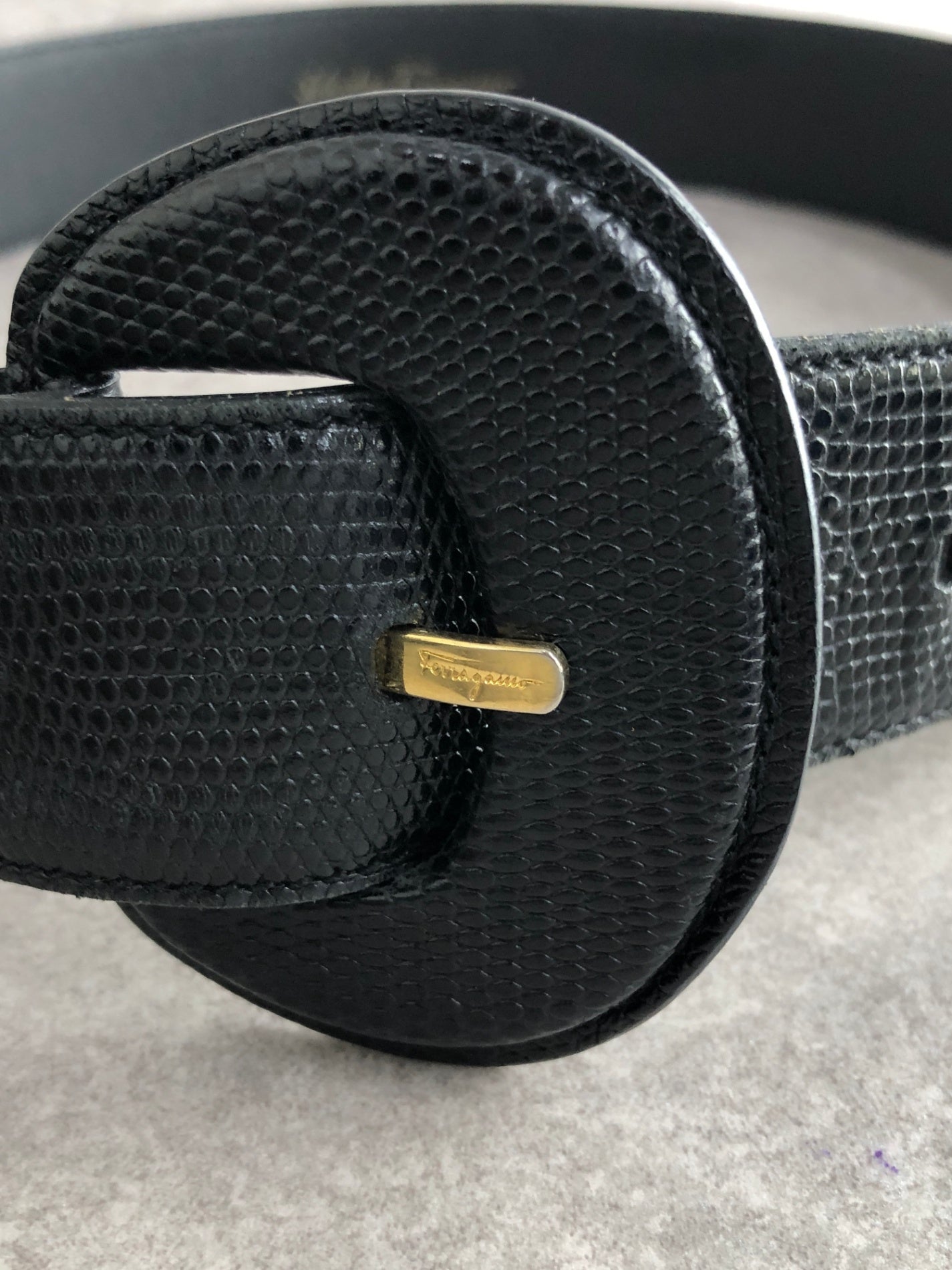 Salvatore Ferragamo Vala Ribbon Belt Black Vintage yfhukd