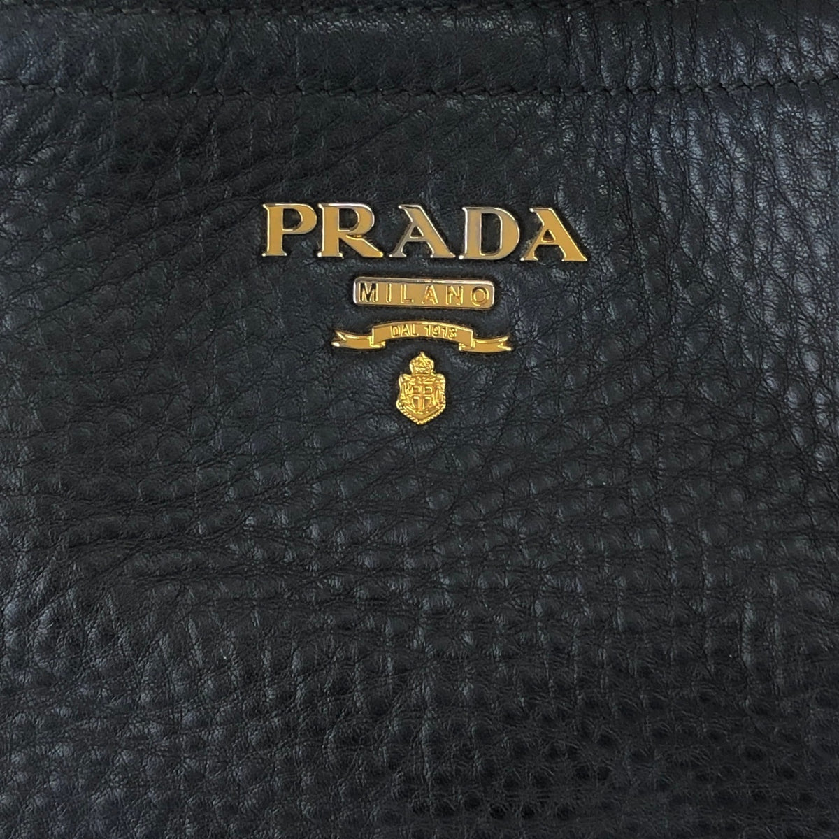 PRADA Logo Totebag Black Vintage fpj5iw