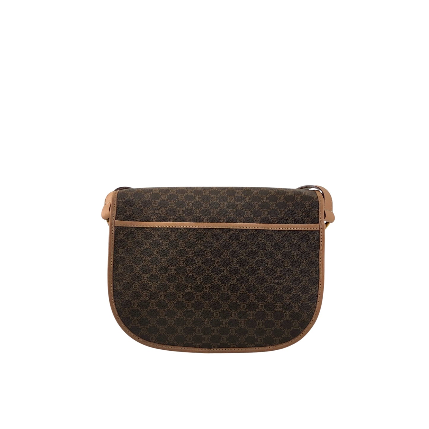 CELINE Macadam Blason Shoulder bag Brown Vintage mgt7zs