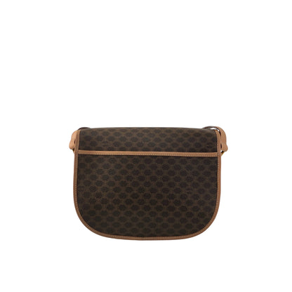 CELINE Macadam Blason Shoulder bag Brown Vintage mgt7zs