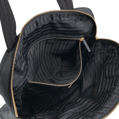 PRADA Tessuto Triangle Logo Handbag Black Vintage p7dydt